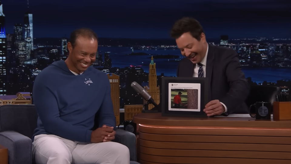 Hatte sichtlich Spaß bei seinem Auftritt in Jimmy Fallons Tonight Show: Tiger Woods.