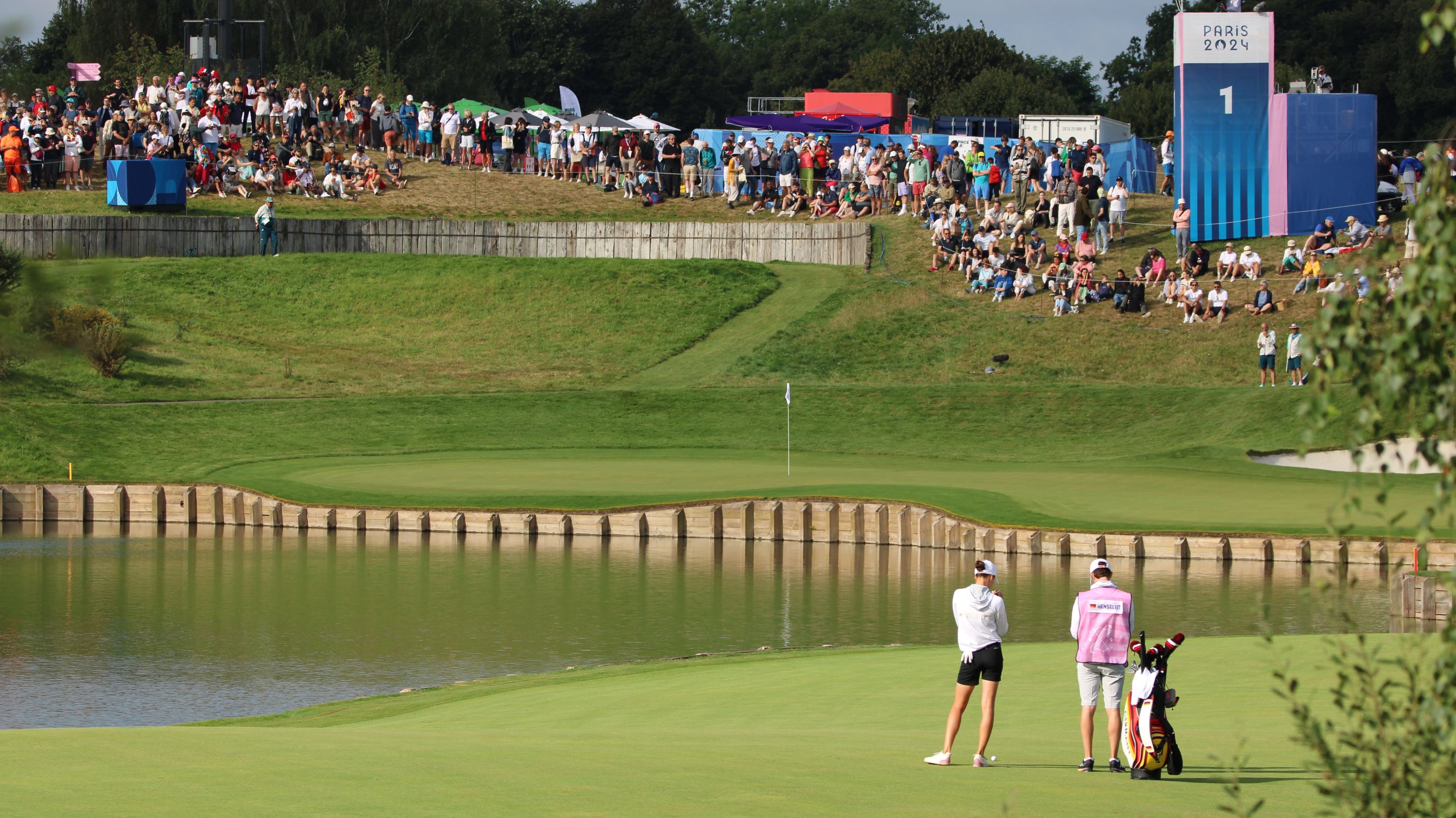 Impressionen von Runde eins des olympischen Damen-Turniers auf Le Golf National. © DGV/Kirmaier