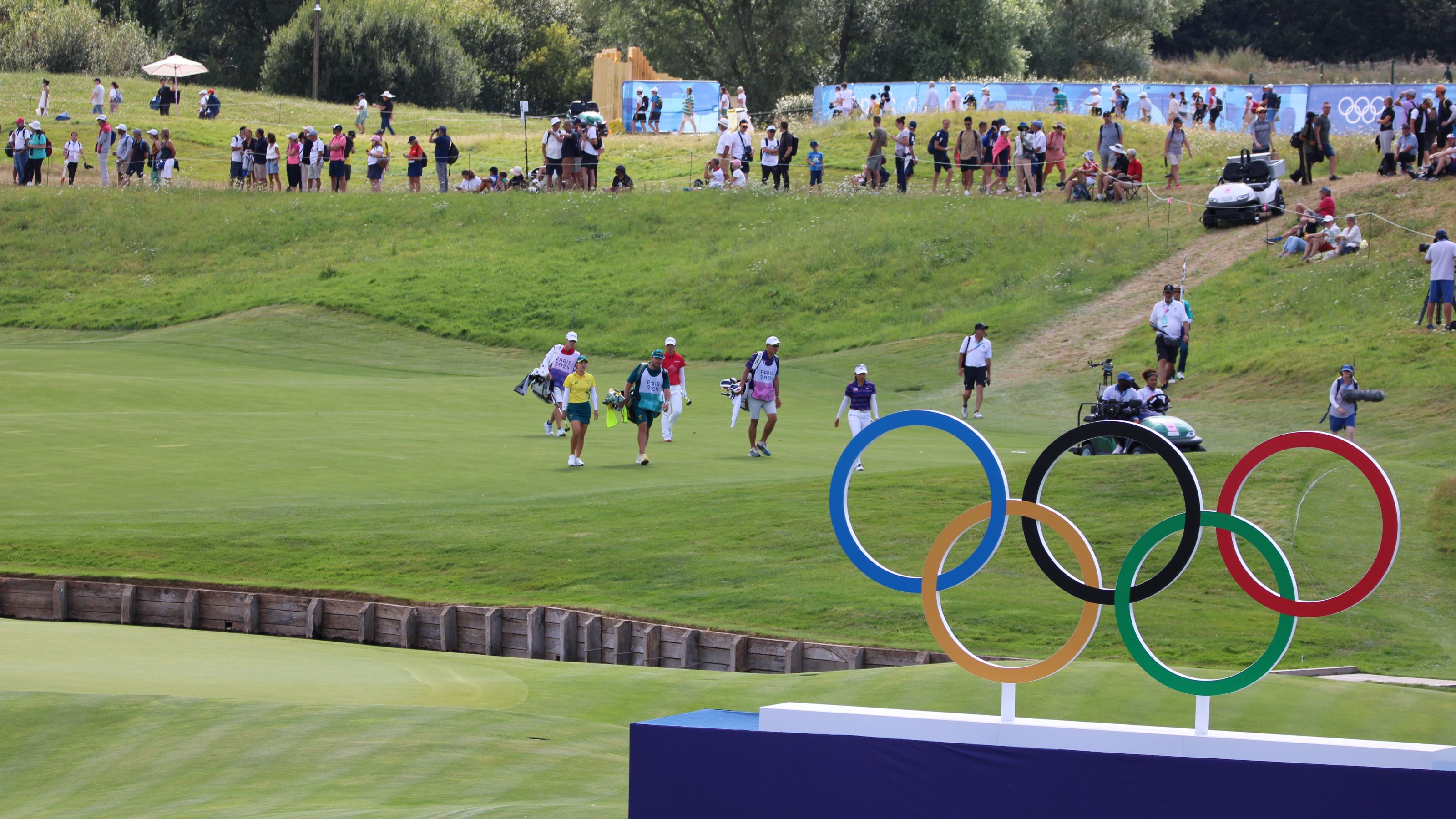 Impressionen von Runde eins des olympischen Damen-Turniers auf Le Golf National. © DGV/Kirmaier