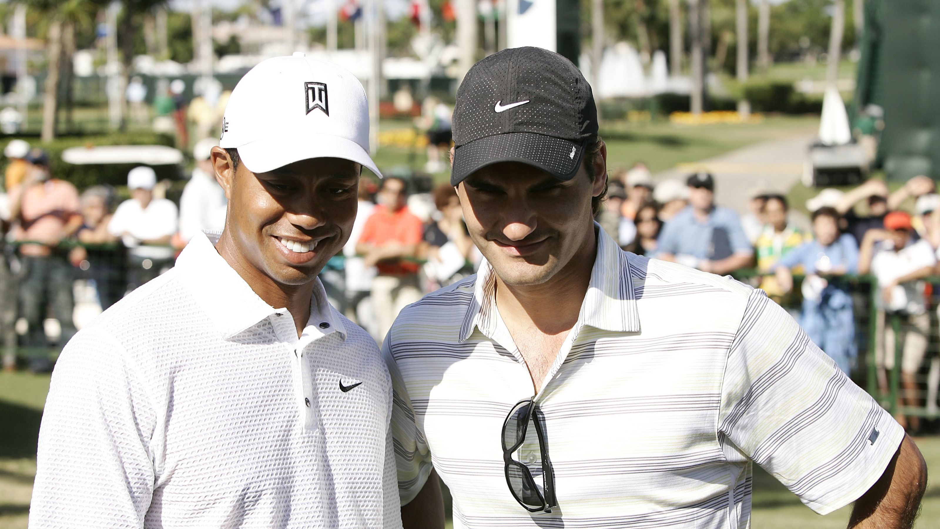 Die Besten ihres Sports? Roger Federer und Tiger Woods kennen und schätzen sich. © Sam Greenwood/Getty Images