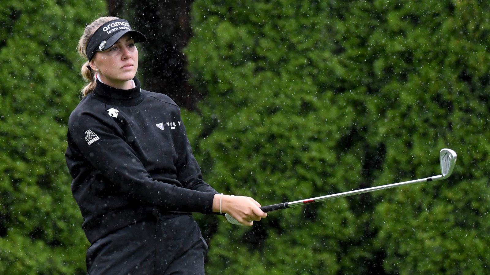 Starker Auftakt im Regen von Oregon: Nationalspielerin Olivia Cowan startete mit einer 65 (-7) in die Portland Classic. © Steve Dykes/Getty Images 