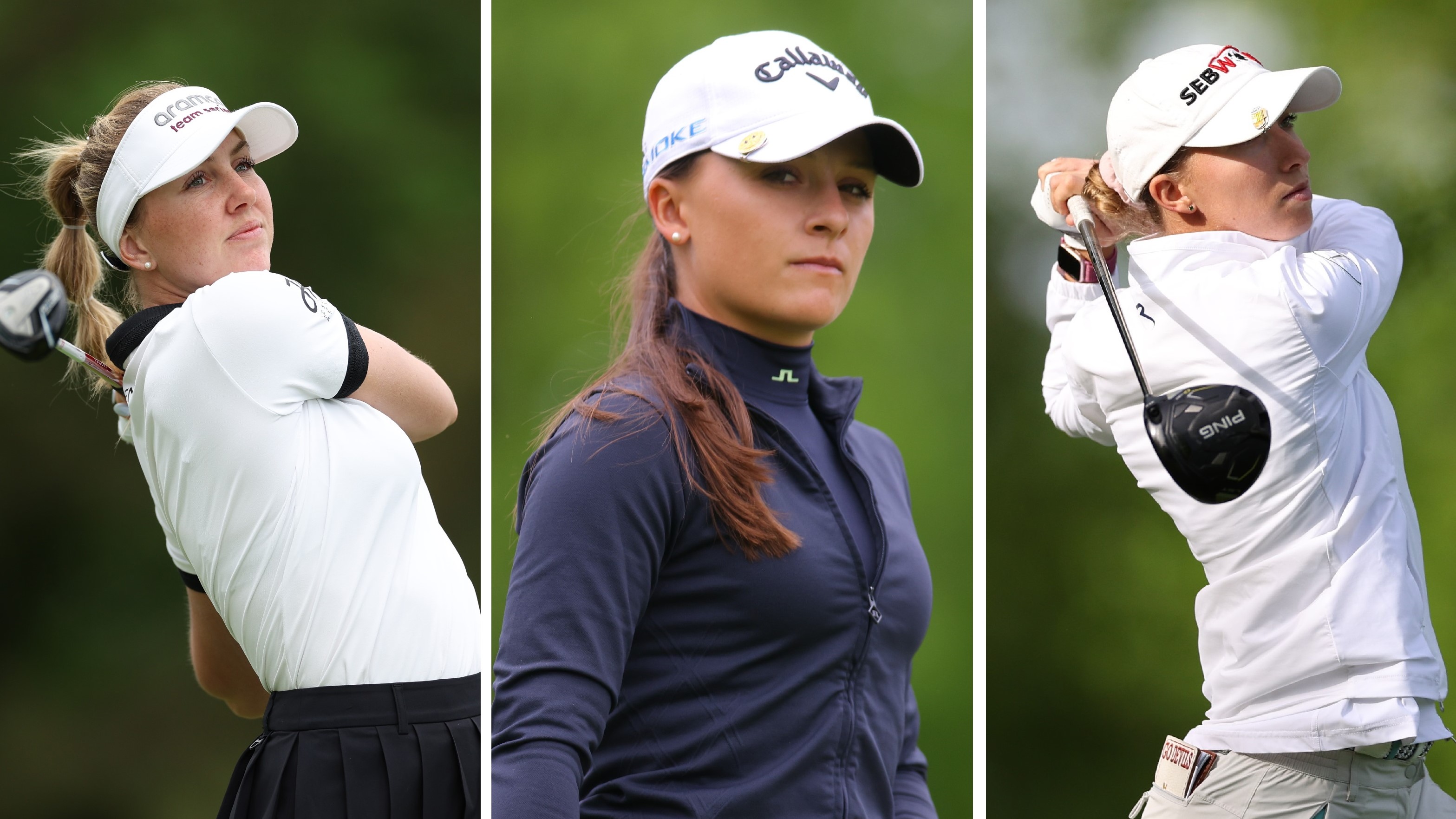 Beim Auftakt die drei besten Deutschen in New Jersey (v.l.): Olivia Cowan, Aline Krauter und Alexandra Försterling. © Elsa/Getty Images