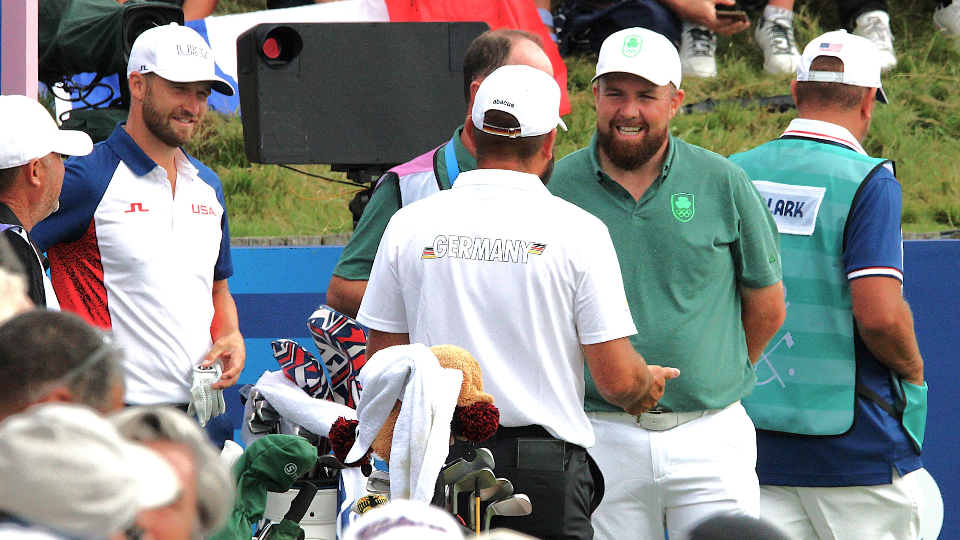 Stephan Jäger spielte am Finaltag mit zwei Major-Siegern, Wyndham Clark (USA) und Shane Lowry aus Irland. © DGV/Kirmaier