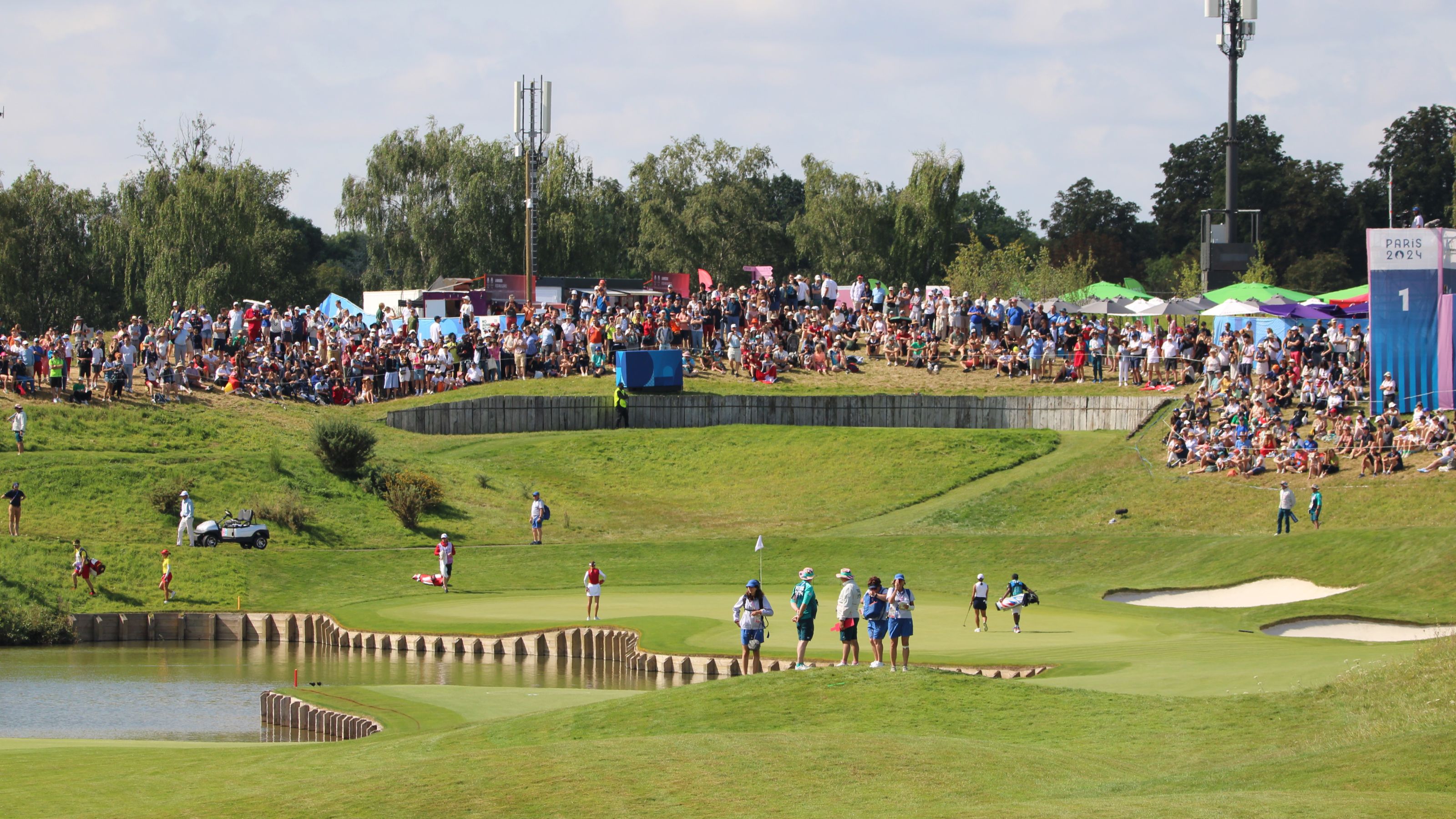 Impressionen von Runde eins des olympischen Damen-Turniers auf Le Golf National. © DGV/Kirmaier