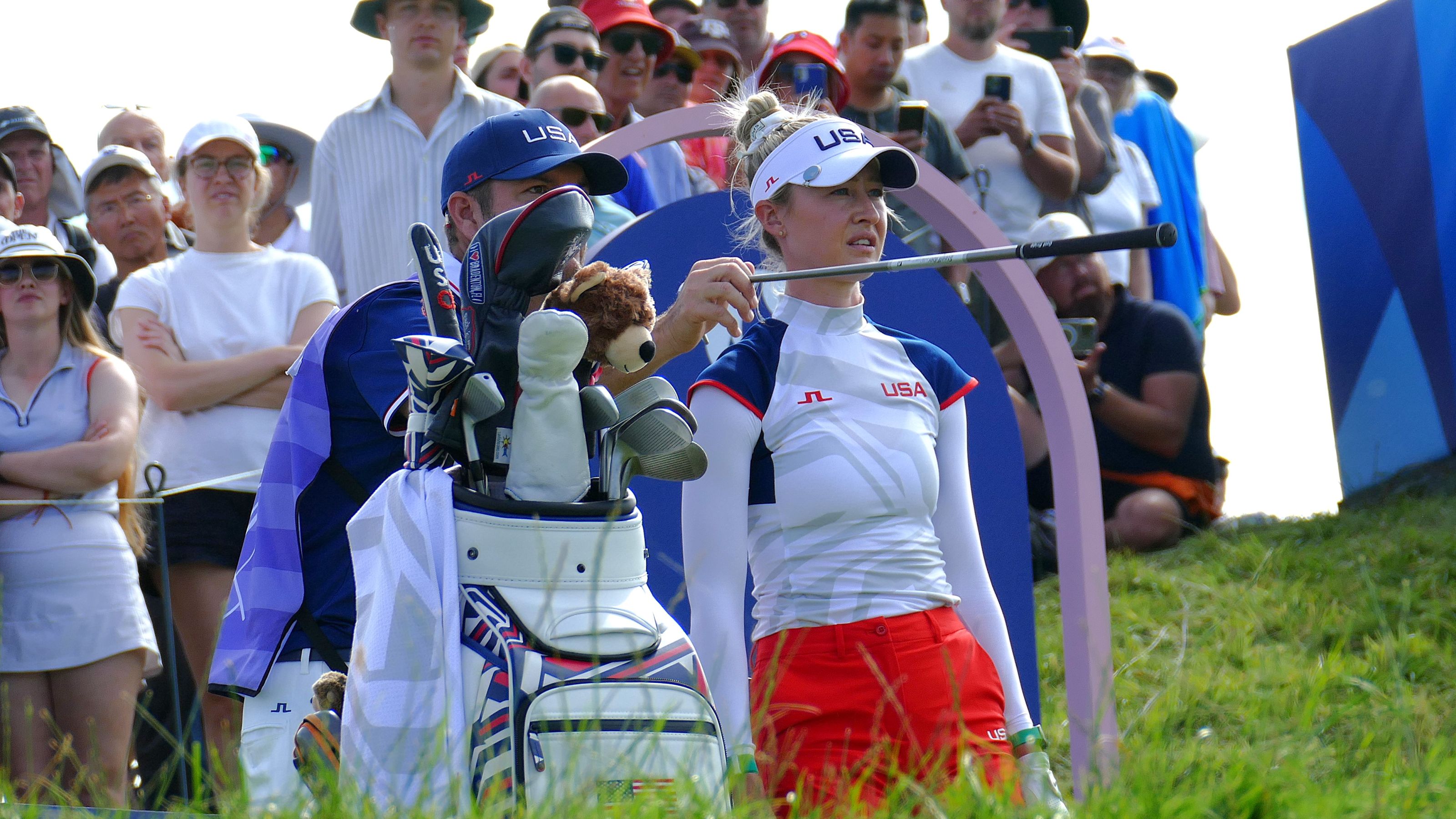 Auch die Weltranglistenerste Nelly Korda erlebte in Runde zwei des olympischen Golfturniers eine Achterbahnfahrt. © DGV/Kirmaier