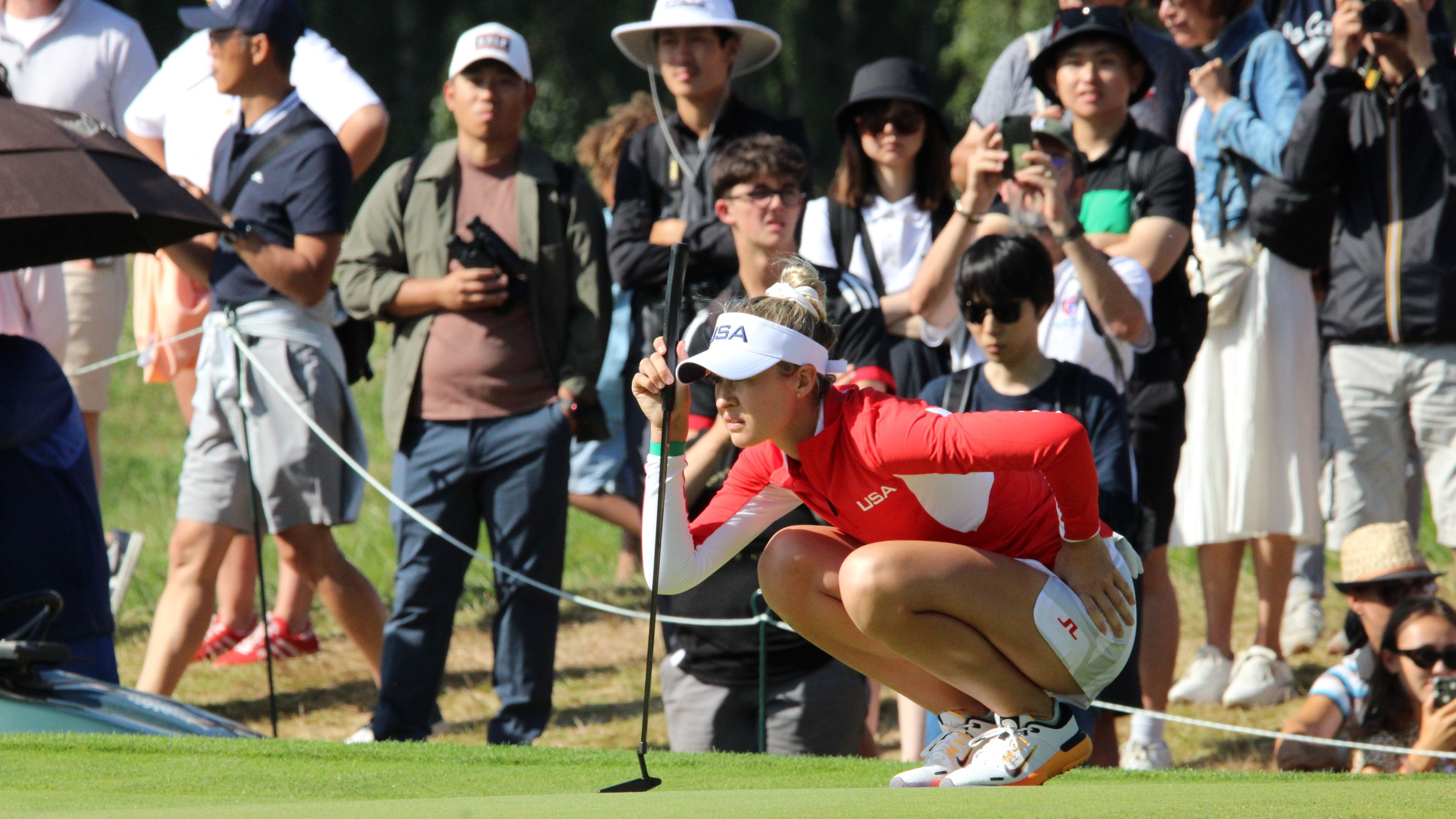 Impressionen von Runde eins des olympischen Damen-Turniers auf Le Golf National. © DGV/Kirmaier