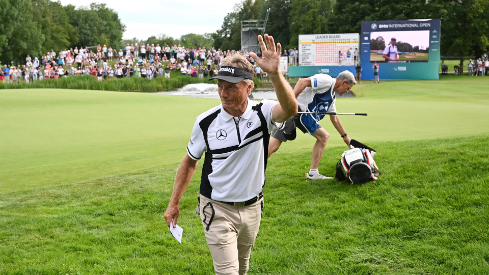 Bernhard Langer bei der BMW International Open 2024, seinem letzten Auftritt auf der DP World Tour.