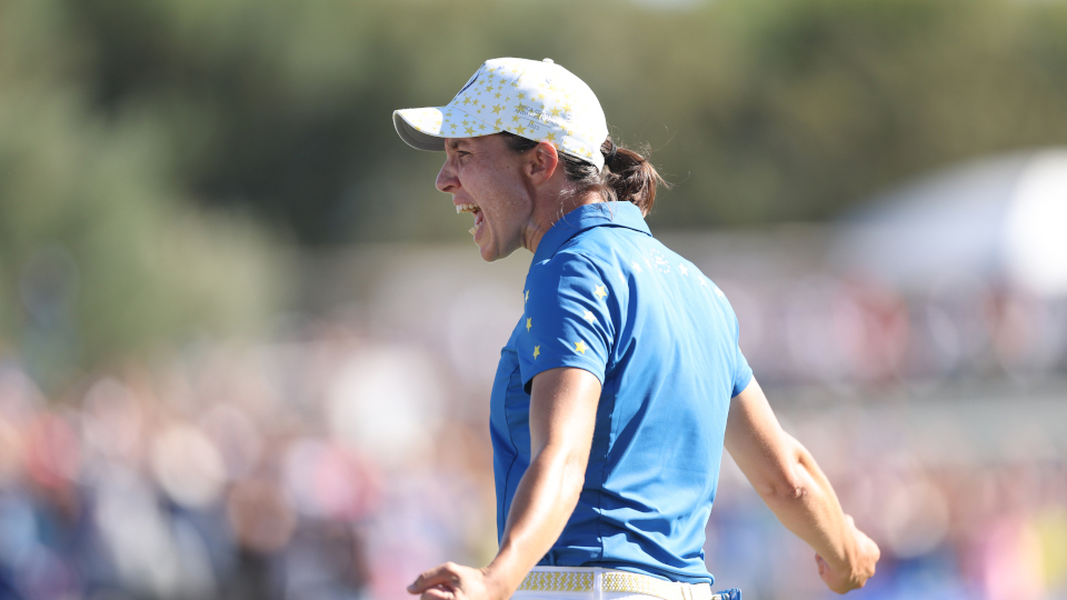 Emotionen pur beim Solheim Cup 2023: Carlota Ciganda.