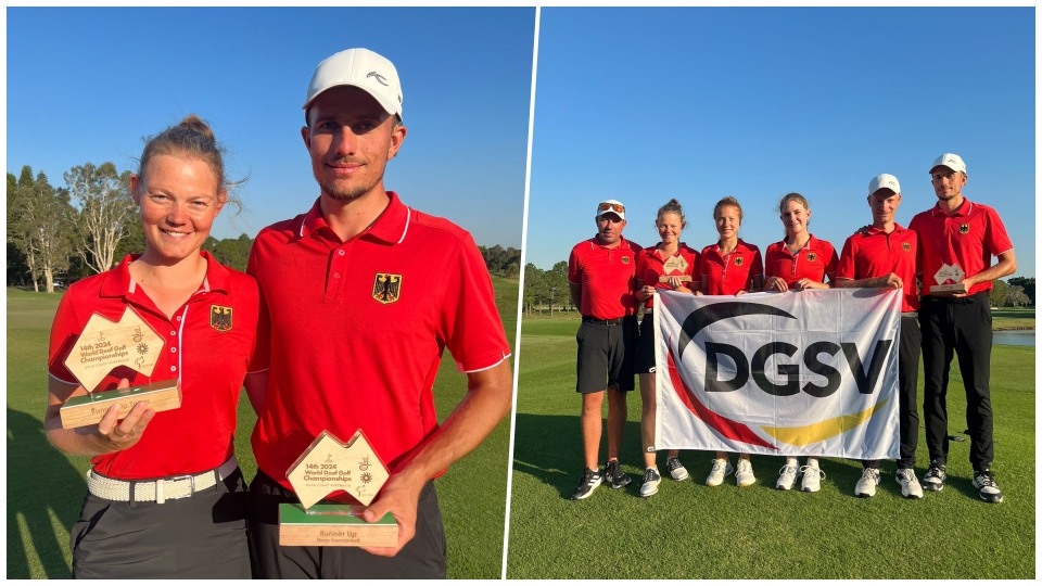 Dreimal Silber: die deutschen Gehörlosen-Golfer haben bei der WM wieder abgeräumt. 