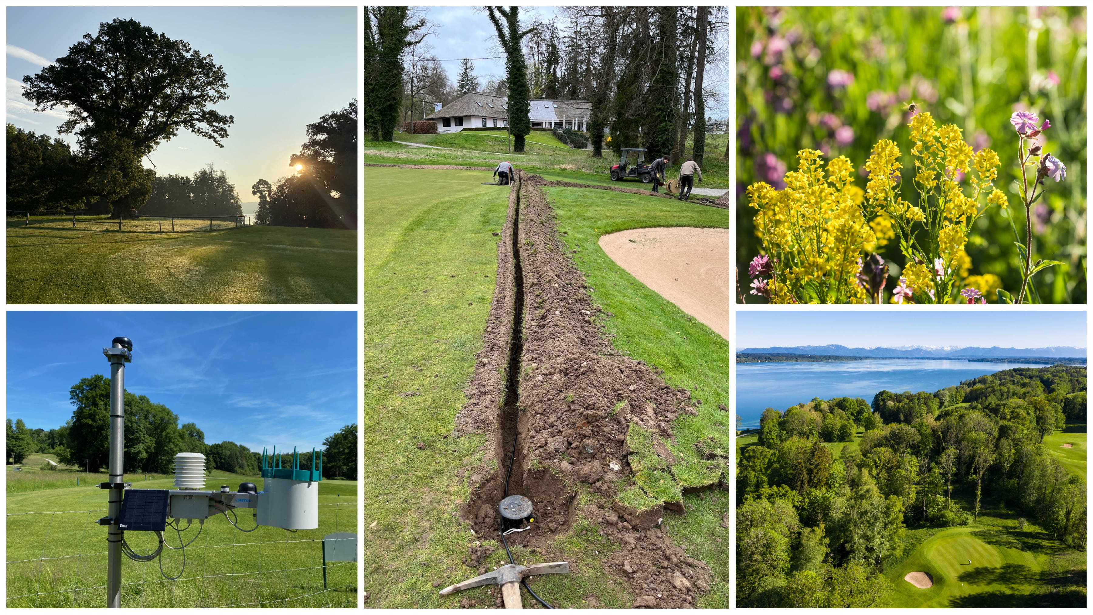 Wetter-Station, Erdarbeiten, Bewässerungssystem, Denkmalschutz, Blühwiesen - es gibt immer was zu tun in Sachen Golf & Natur im GC Feldafing.