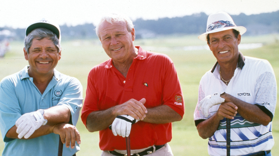 Drei Legenden unter sich: Lee Trevino, Arnold Palmer und Chi-Chi Rodriguez.