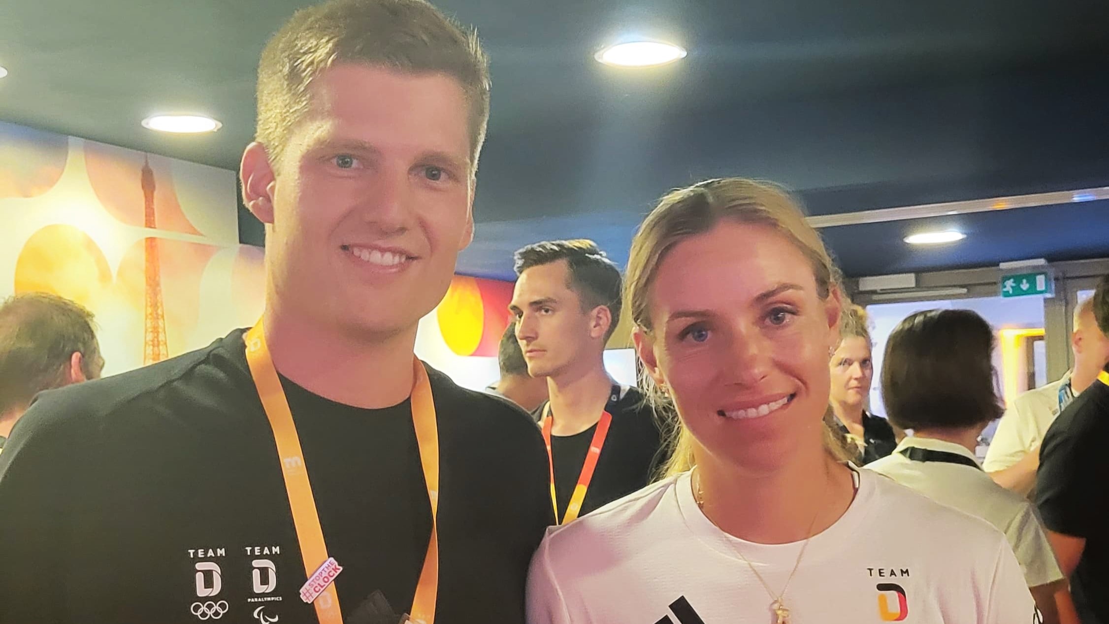 Olympia-Volunteer Lukas Adams traf Tennis-Star Angelique Kerber im Deutschen Haus.