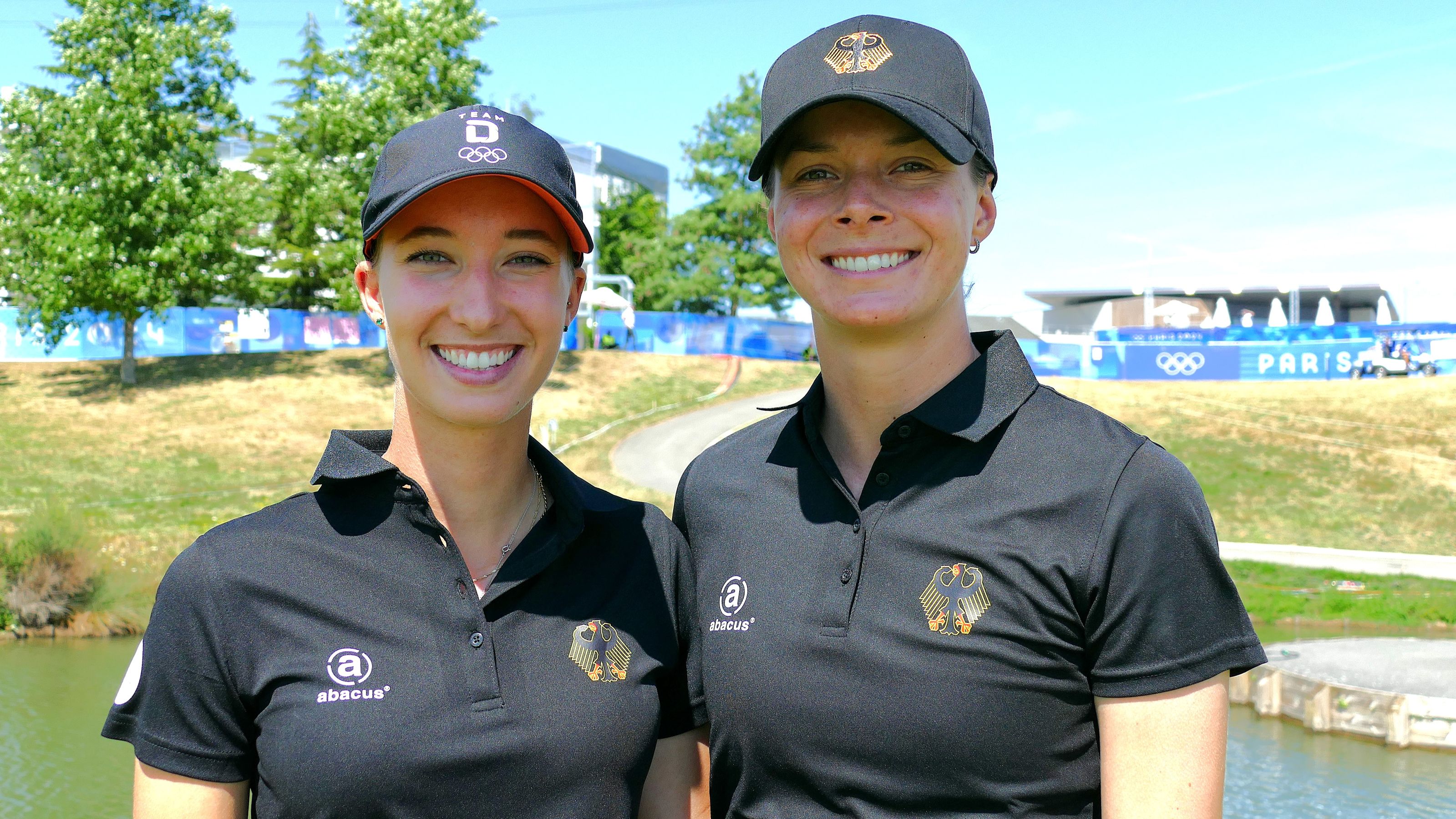 Deutsches Duo in Paris: Alexandra Försterling (l.) und Esther Henseleit starten am Mittwoch für Team Germany ins olympische Golf-Turnier. © DGV/Kirmaier