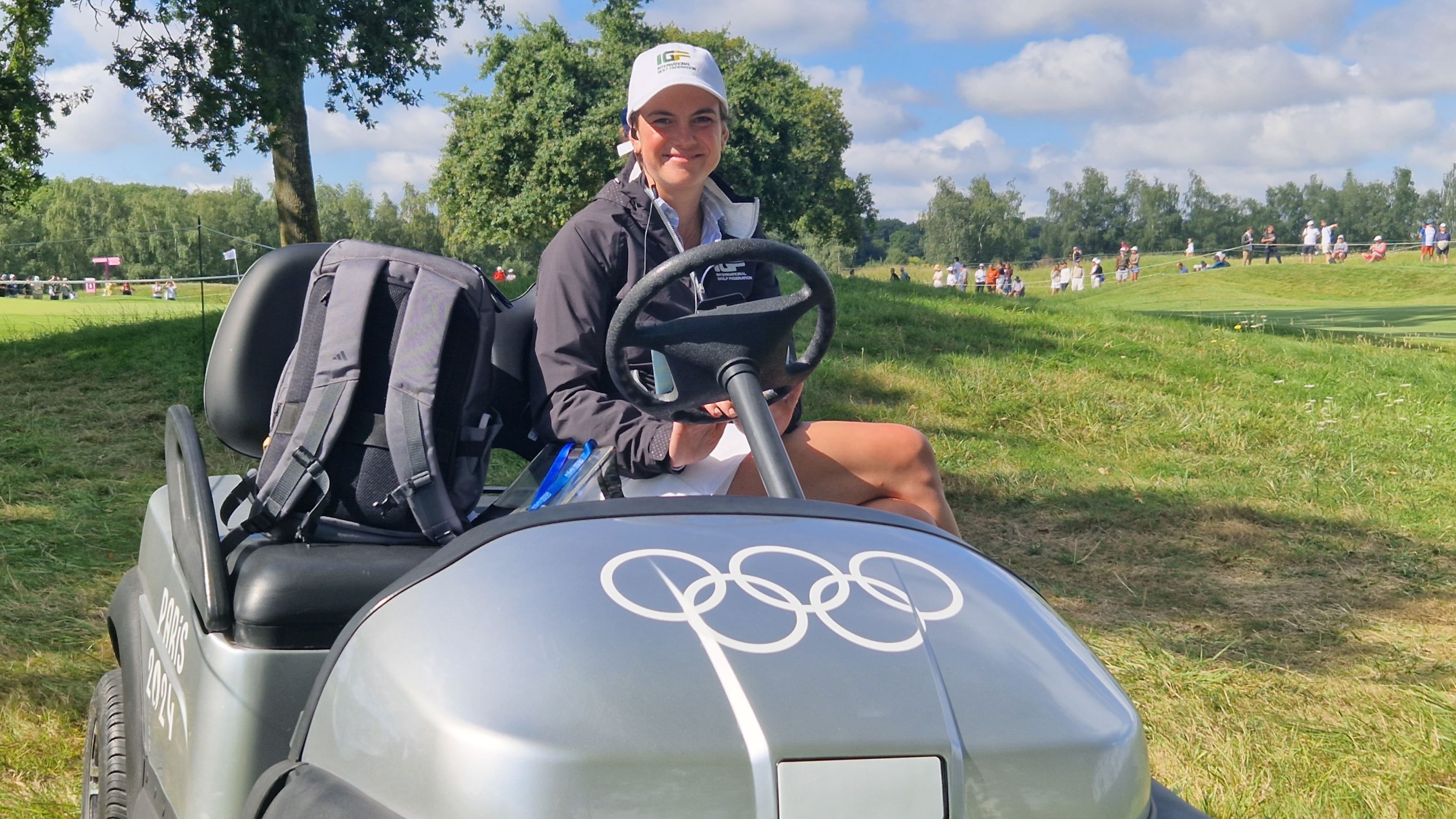 Als Referee beim olympischen Damenturnier in Paris im Einsatz: Christiane Stenger ist eigentlich Tournament Director der Ladies European Tour und Mitglied der PGA of Germany. © DGV/Kirmaier