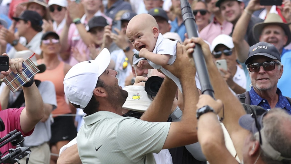 Scottie Scheffler mit Sohn Bennett 