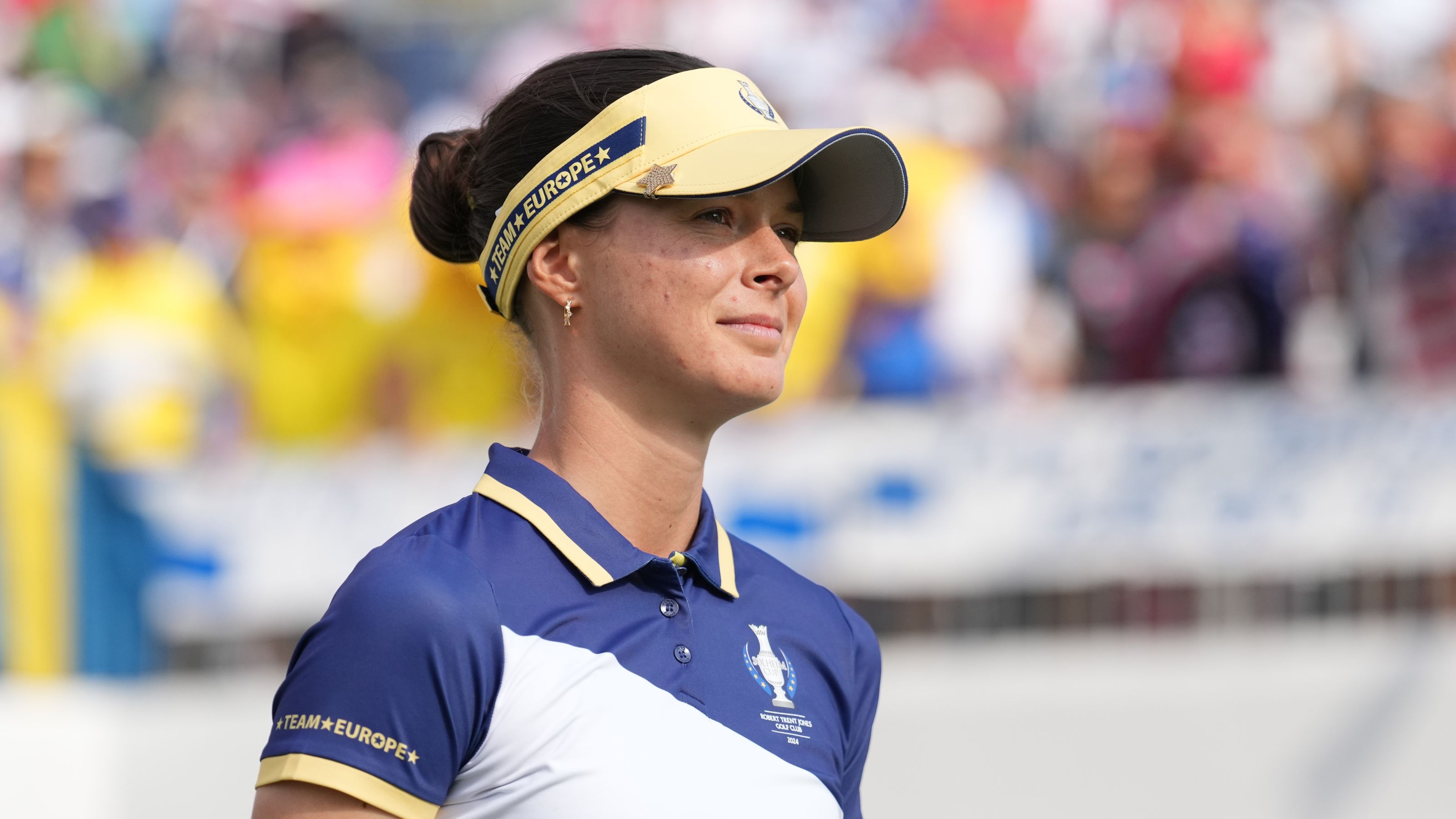 Kann stolz auf ihr Solheim-Cup-Debüt sein: Esther Henseleit holte in Virginia 1,5 von drei möglichen Punkten für Team Europa. © Mark Runnacles/Getty Images