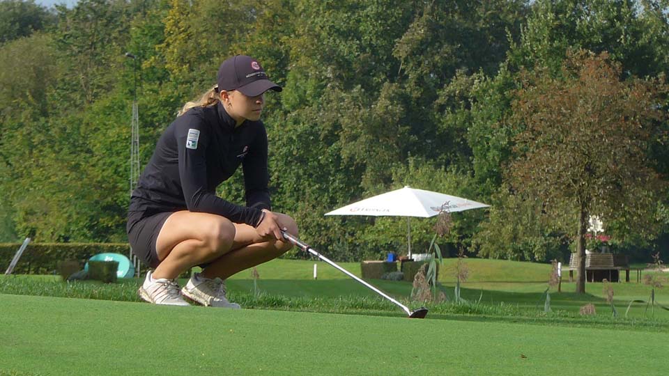 Für Cecilie Volckens (Münchener GC) ist es ein ausgesprochen gutes Turnier. Am Ende landet sie nur knapp hinter der Spitzengruppe. (Foto: DGV/Kretzschmar)