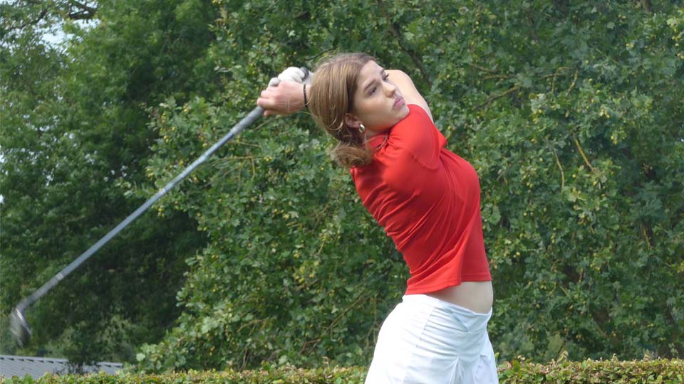 Fritzi Horn vom Berliner GC Stolper Heide war eine von nur vier Golferinnen in den Top Ten, die nicht für St. Leon-Rot abschlugen. (Foto: DGV/Kretzschmar)