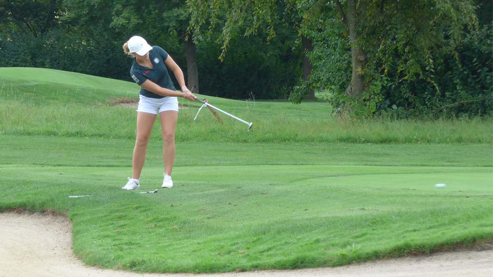 Lana Marie Musalf vom GC Hubbelrath festigt ihren Platz im Rennen um die Medaillen. (Foto: DGV/Kretzschmar)