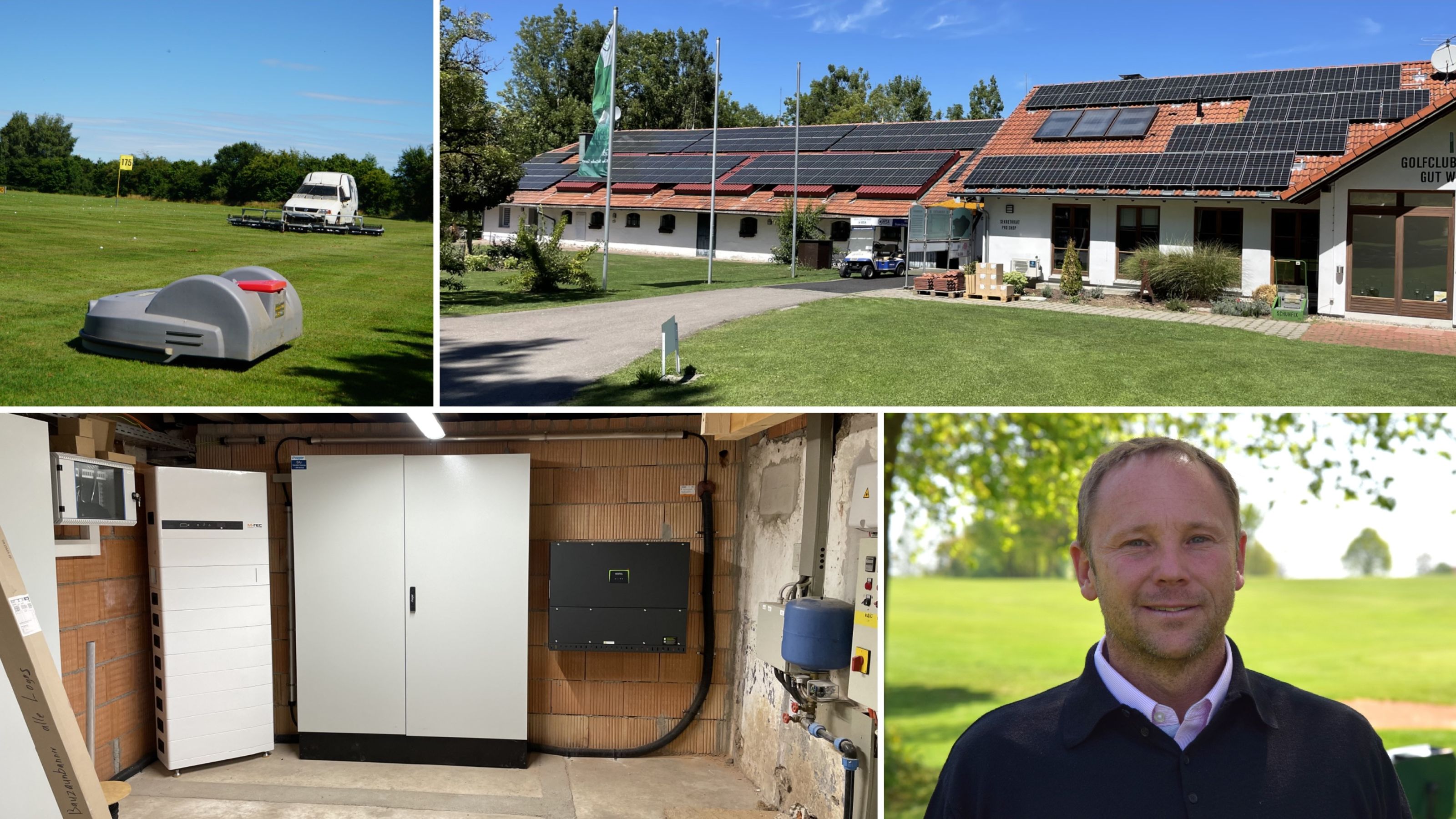 Mit Eigenstrom betriebene Mähroboter, eine PV-Anlage auf Clubhaus und Caddyhalle sowie die dazugehörigen Technikschränke: Christian Montén hat im GC Memmingen Gut Westerhart einiges bewegt in den vergangenen Jahren.