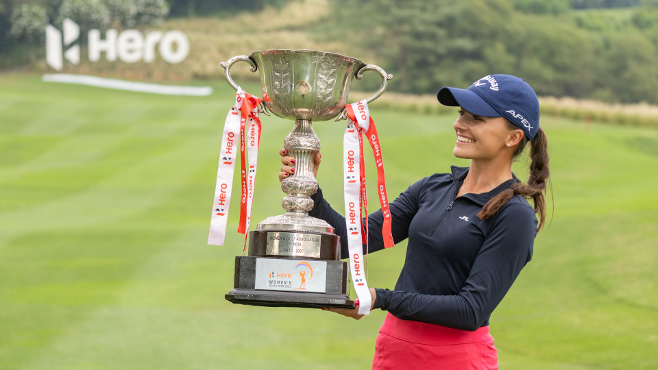 Feierte bei der Hero Women's Indian Open 2023 ihren ersten Sieg auf der Ladies European Tour: Aline Krauter.