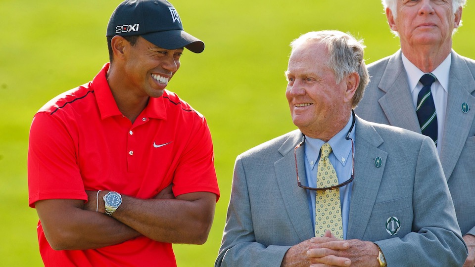 Legenden des Sports: Tiger Woods und Jack Nicklaus (r.). 