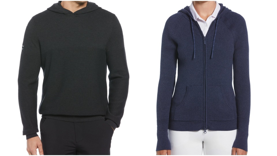 Color Block Performance und Full-Zip Texture Hoodie Sweater von Callaway